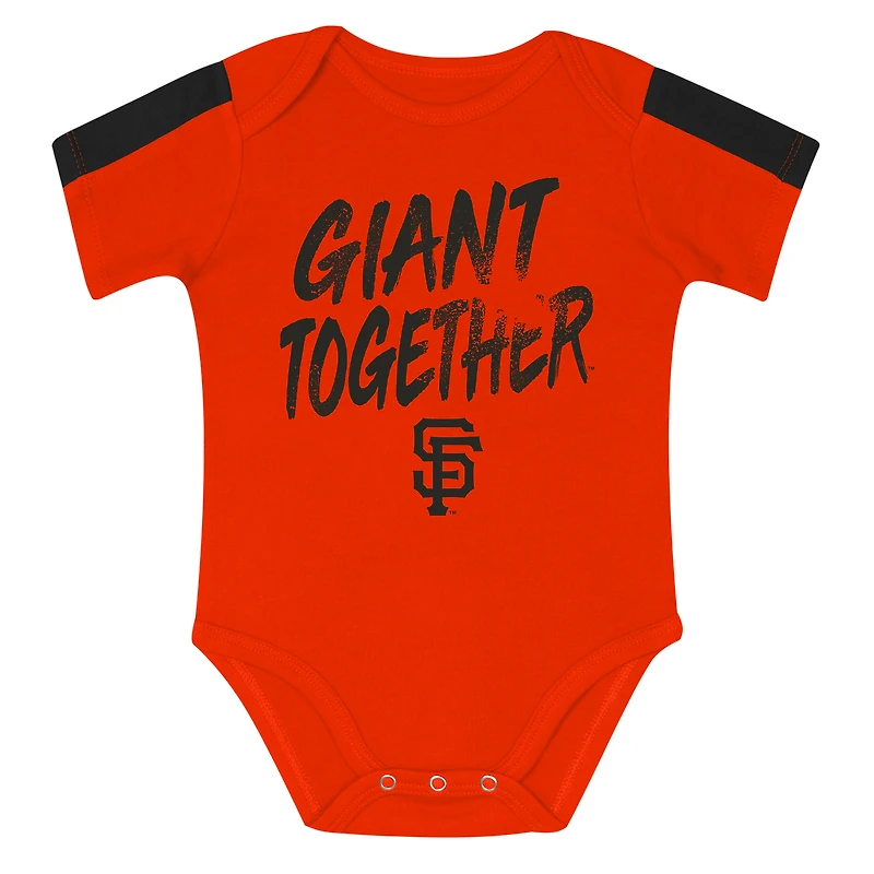 Infant Outerstuff San Francisco Giants Double Down Bodysuit and Pants 3-Piece Set