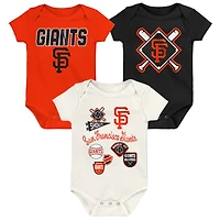 Infant Outerstuff San Francisco Giants Home Plate 3-Piece Bodysuit Set