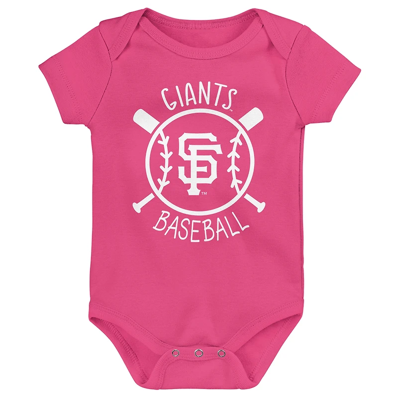 Infant San Francisco Giants Slide Home Three-Pack Bodysuit Set