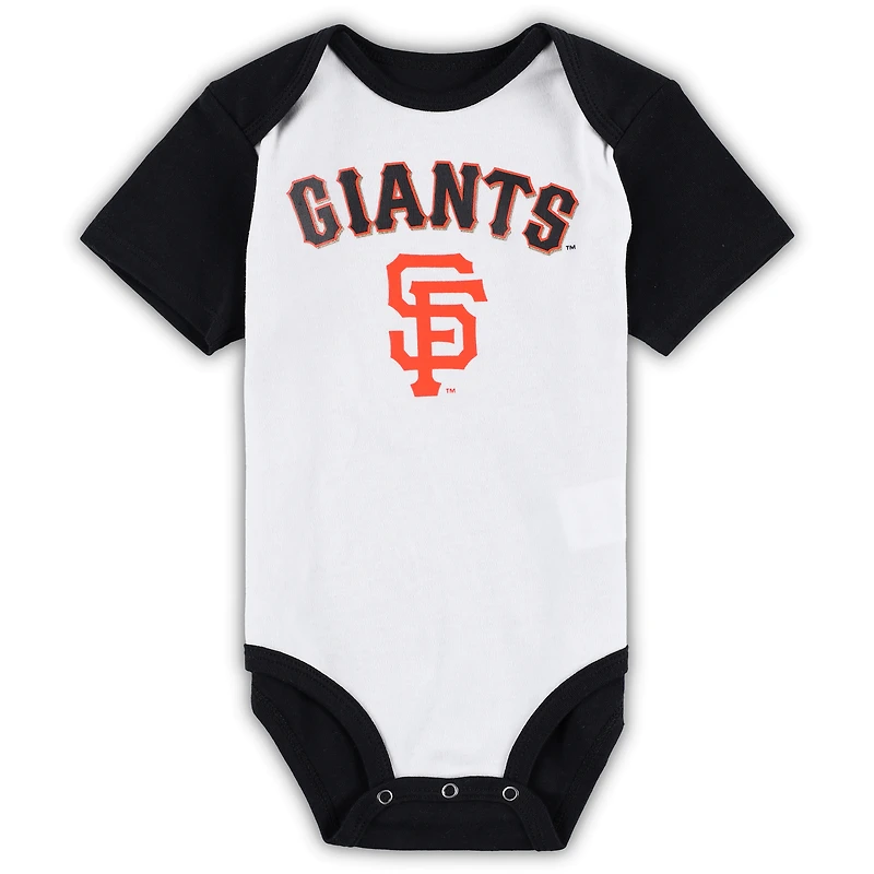Ensemble de deux body Little Slugger blanc/gris chiné San Francisco Giants pour bébé