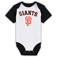 Ensemble de deux body Little Slugger blanc/gris chiné San Francisco Giants pour bébé