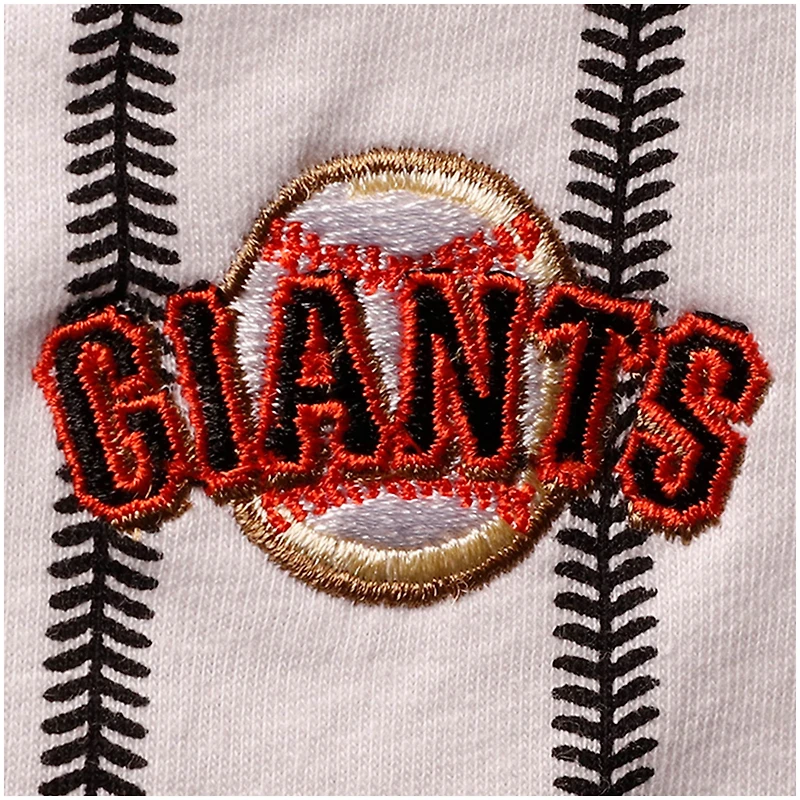 Infant White San Francisco Giants Pinstripe Power Hitter Romper