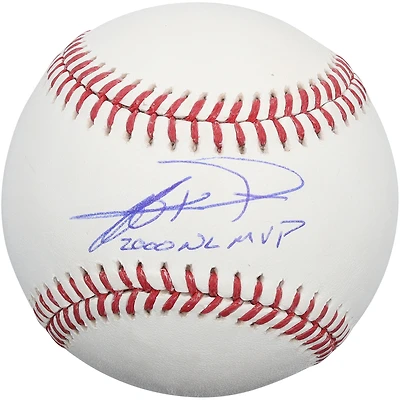 Balle de baseball autographiée par Jeff Kent des Giants de San Francisco avec inscription « MVP de la Ligue nationale 2000 »