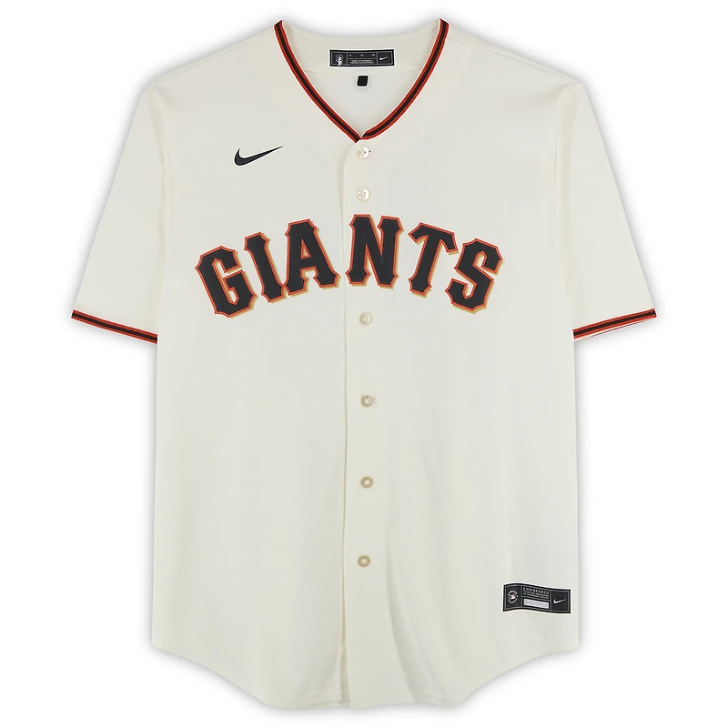 Maillot réplique Nike crème autographié par Jeff Kent des Giants de San Francisco