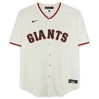 Maillot réplique Nike crème autographié par Jeff Kent des Giants de San Francisco