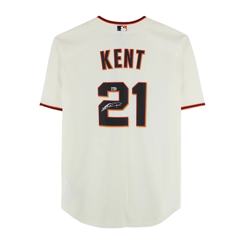 Maillot réplique Nike crème autographié par Jeff Kent des Giants de San Francisco