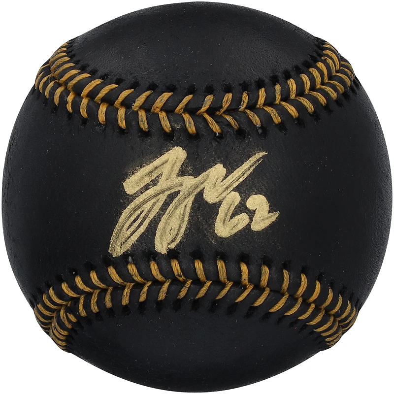 Balle de baseball en cuir noir autographiée par Logan Webb des Giants de San Francisco