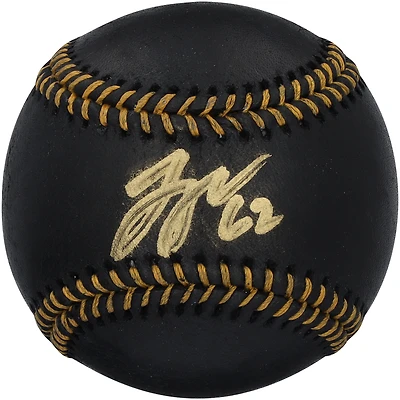 Balle de baseball en cuir noir autographiée par Logan Webb des Giants de San Francisco