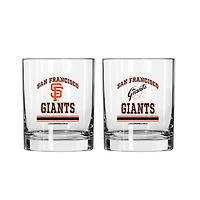 Logo Brands San Francisco Giants 12oz. Current & Throwback Logos Two-Pack Glass Set