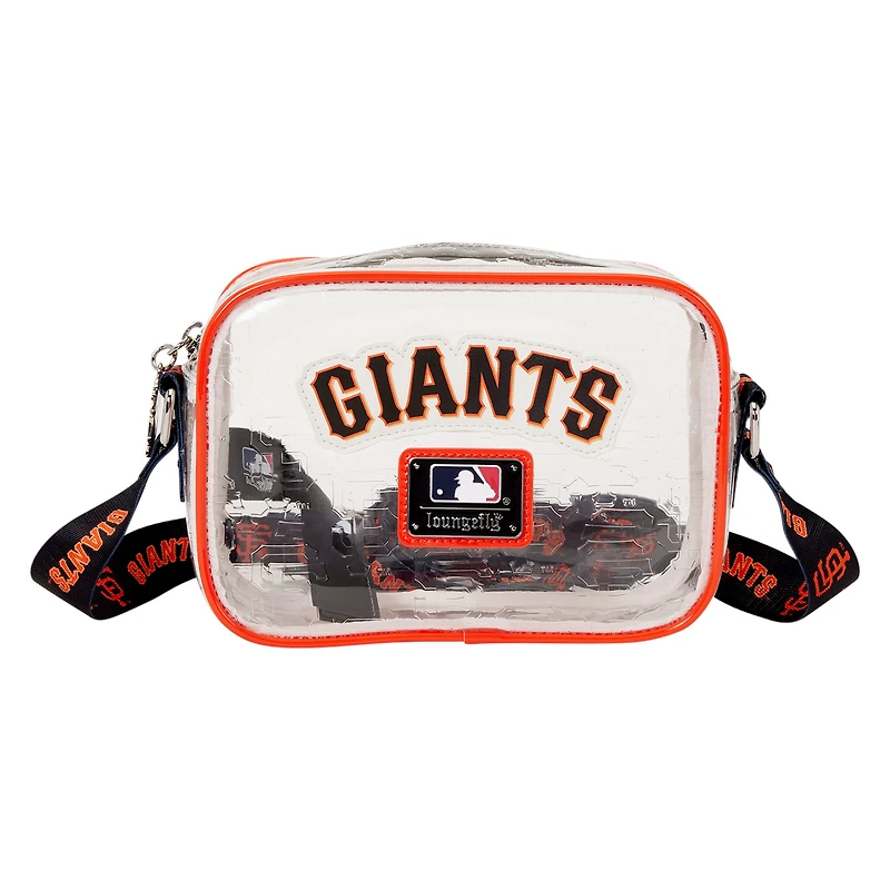Sac bandoulière Loungefly San Francisco Giants transparent avec logo intégral