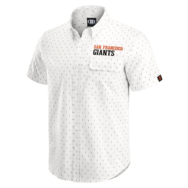Chemise boutonnée imprimée crème pour homme de la collection Darius Rucker par Fanatics des Giants San Francisco