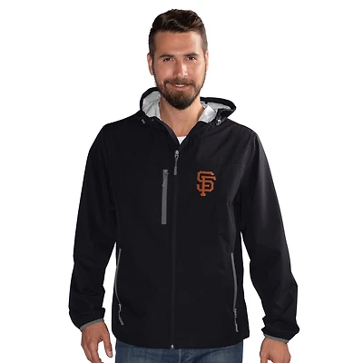 Men's G-III Sports by Carl Banks  Black San Francisco Giants Double Play Hooded Lightweight Full-Zip Jacket