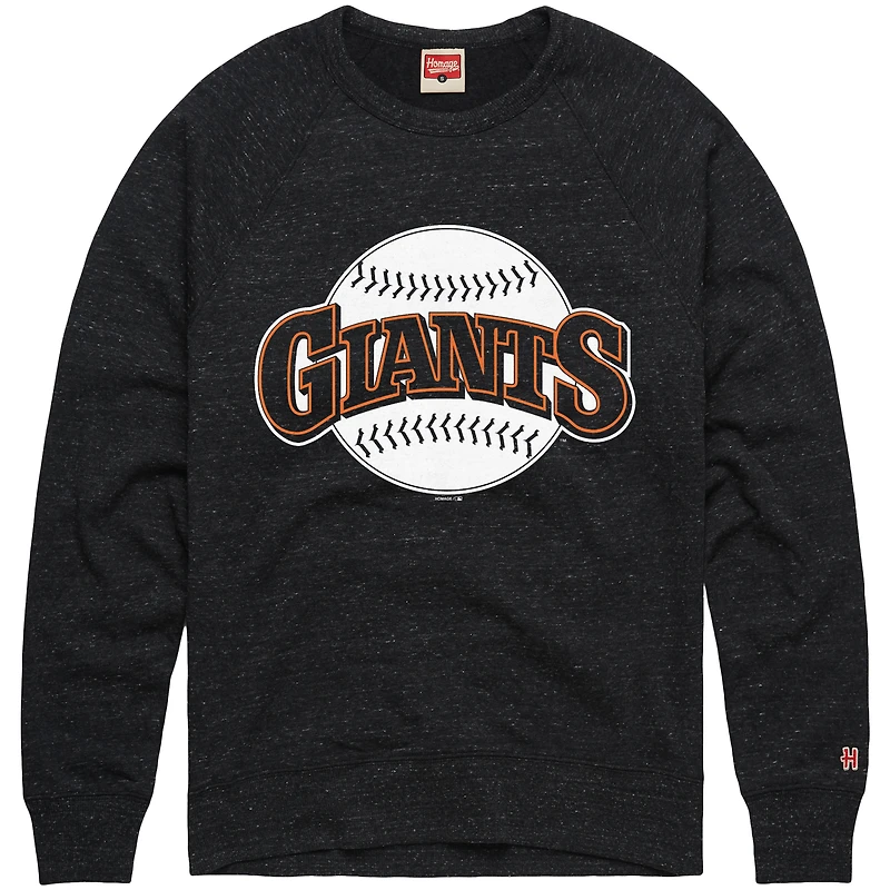 Sweat-shirt rétro tri-blend pour homme, couleur charbon, hommage aux Giants de San Francisco