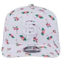 Casquette extensible à bouton-pression Flamingo 9SEVENTY blanche New Era pour homme des Giants de San Francisco