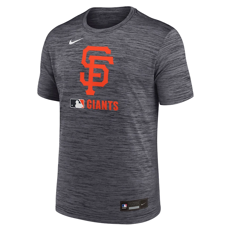 T-shirt Nike noir pour homme San Francisco Giants Authentic Collection Velocity Dri-FIT