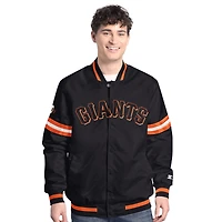 Men's Starter  Black San Francisco Giants Scout Full-Snap Varsity Jacket