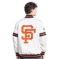 Men's Starter  White San Francisco Giants Cooperstown Scout Full-Snap Varsity Jacket