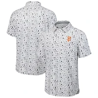 Chemise boutonnée à manches courtes pour homme Tommy Bahama Grey San Francisco Giants Nova Wave Riptide Rally Camp