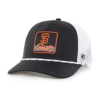 Casquette de camionneur ajustable à rayures noire/blanche '47 des Giants de San Francisco pour homme