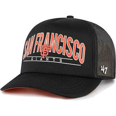 Casquette Snapback Trucker en mousse Backhaul Giants de San Francisco '47 noire pour homme