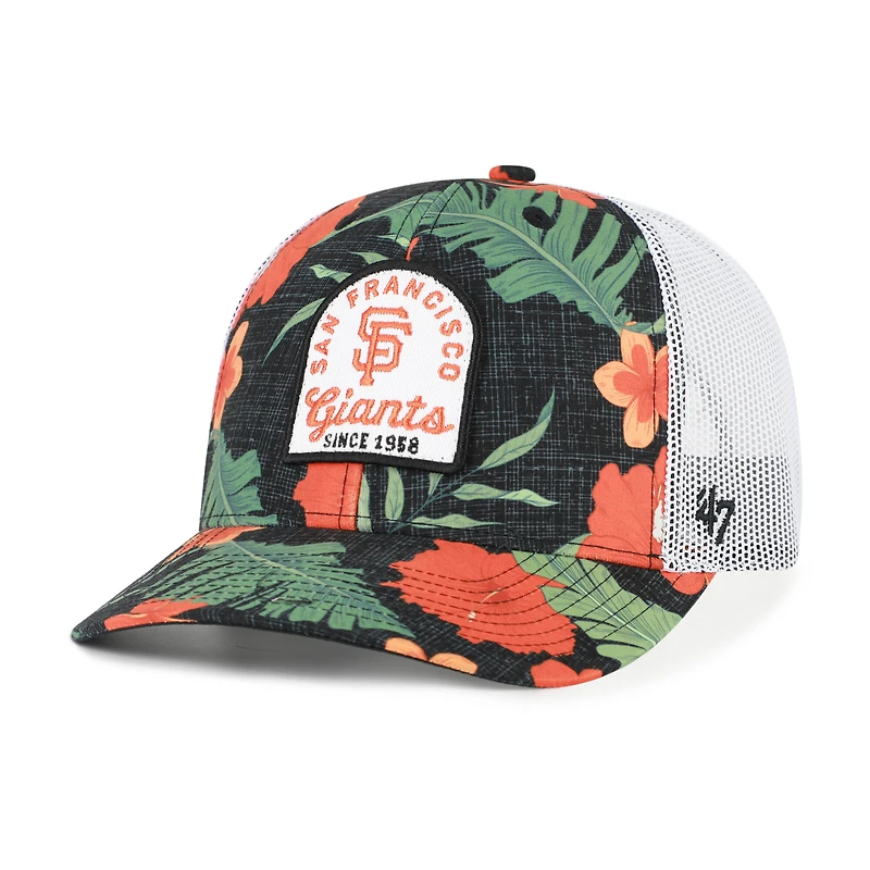 Casquette trucker ajustable San Francisco Giants Beachside noire n° 47 pour homme