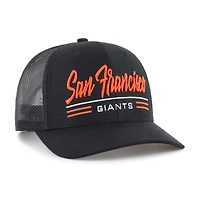 Casquette ajustable noire '47 San Francisco Giants Garner Trucker pour homme