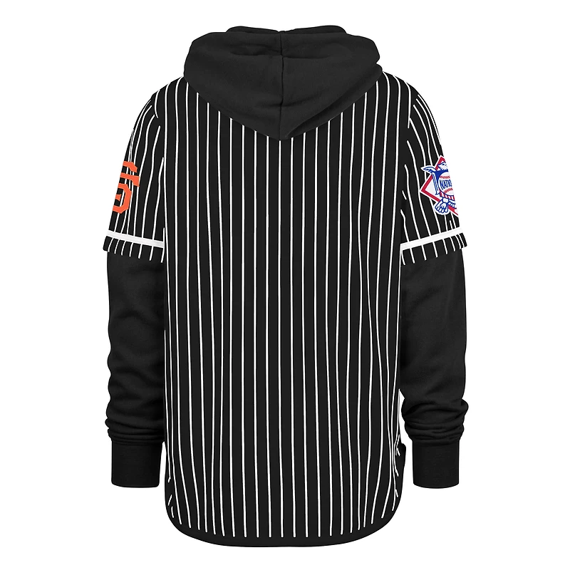 Sweat à capuche rayures doubles noir San Francisco Giants '47 pour homme