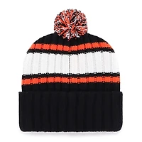 Bonnet en tricot à revers avec pompon pour homme '47 Black San Francisco Giants Plateau