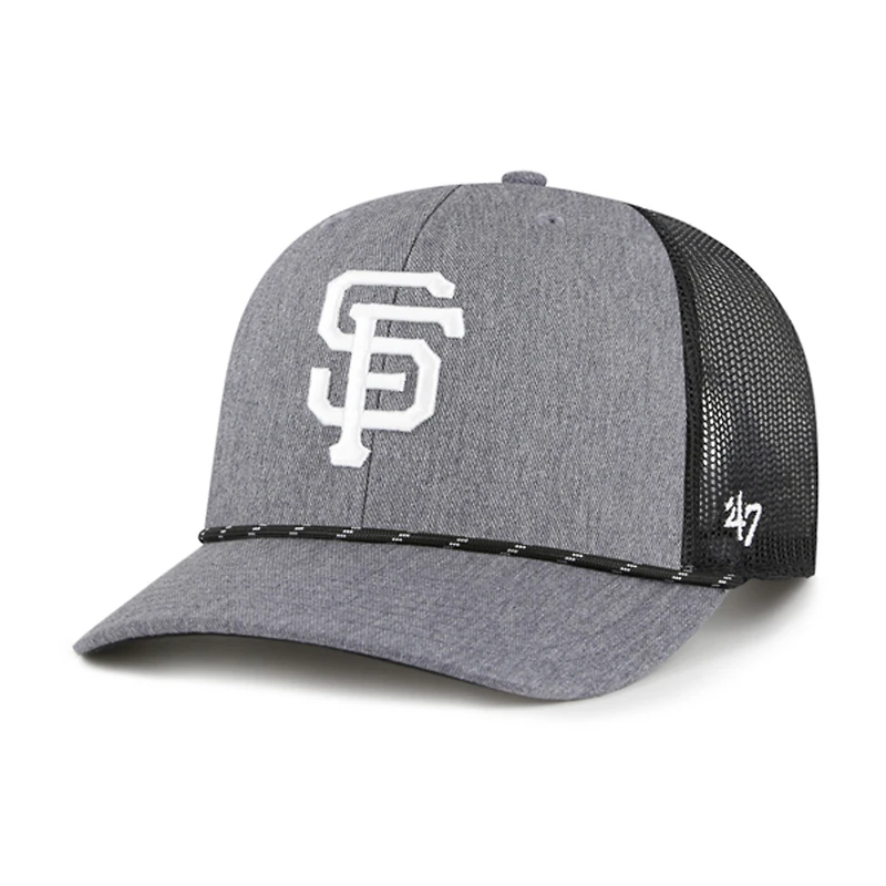 Casquette ajustable en corde de carbone des Giants de San Francisco '47 pour homme, couleur anthracite