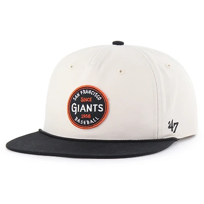 Casquette ajustable Payson Captain des Giants de San Francisco, couleur crème, modèle 1947, pour homme