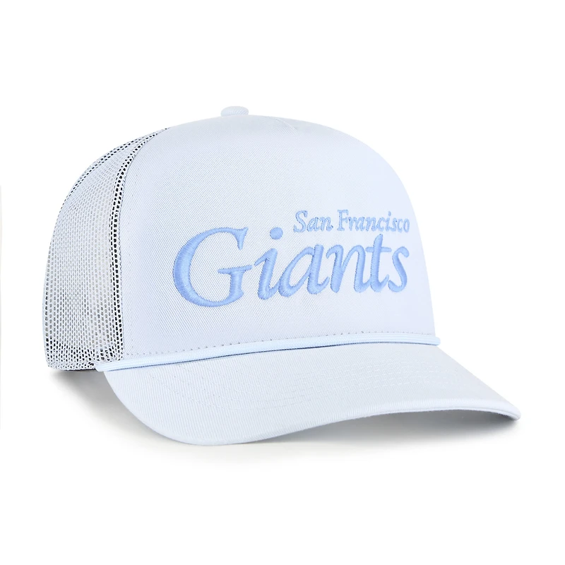 Casquette camionneur ajustable bleu clair « 47 » pour homme, motif Foundation Hitch des Giants de San Francisco