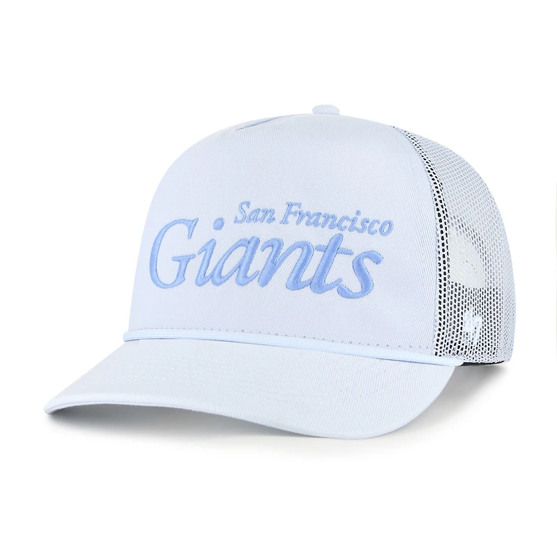 Casquette camionneur ajustable bleu clair « 47 » pour homme, motif Foundation Hitch des Giants de San Francisco