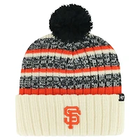 Bonnet en tricot à revers Tavern '47 Natural San Francisco Giants pour hommes avec pompon