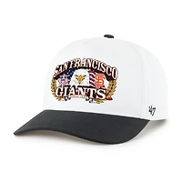 Casquette ajustable pour homme '47 San Francisco Giants Americana Eagle Hitch blanche et noire