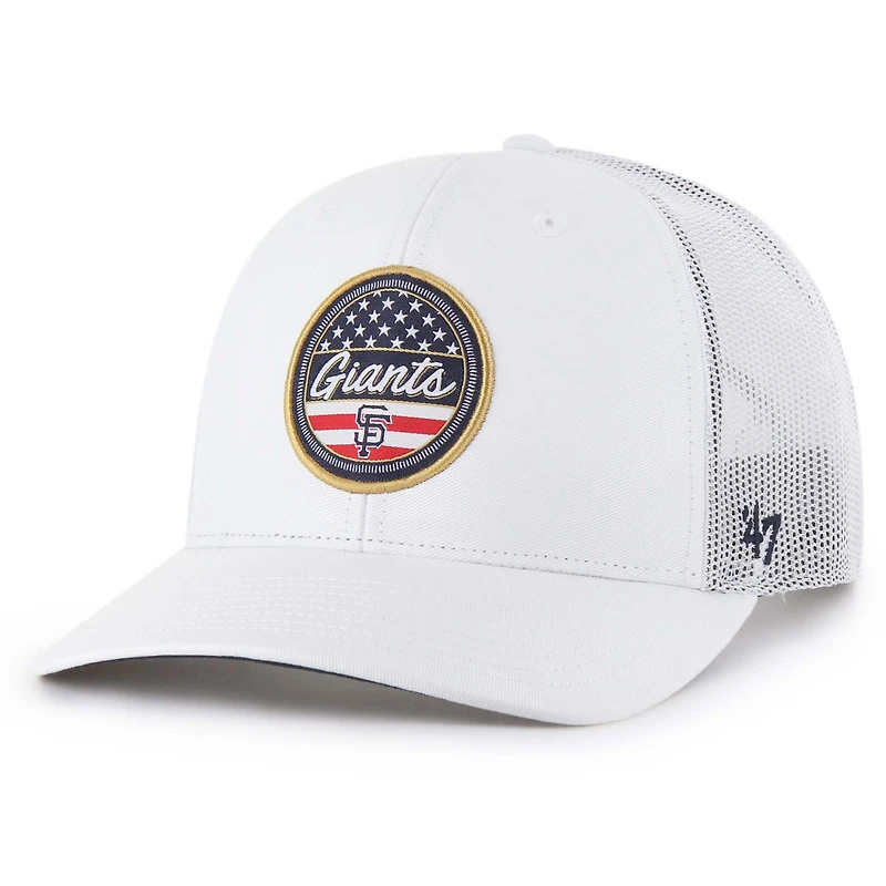 Casquette camionneur ajustable blanche « 47 » pour homme, hommage aux Giants de San Francisco