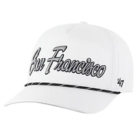 Casquette ajustable en corde à nœuds blancs pour hommes '47 San Francisco Giants Overhand Speckle