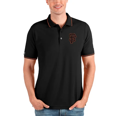 Polo Affluent noir pour homme des Giants de San Francisco Antigua