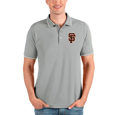 Polo Affluent gris chiné Antigua pour homme des San Francisco Giants