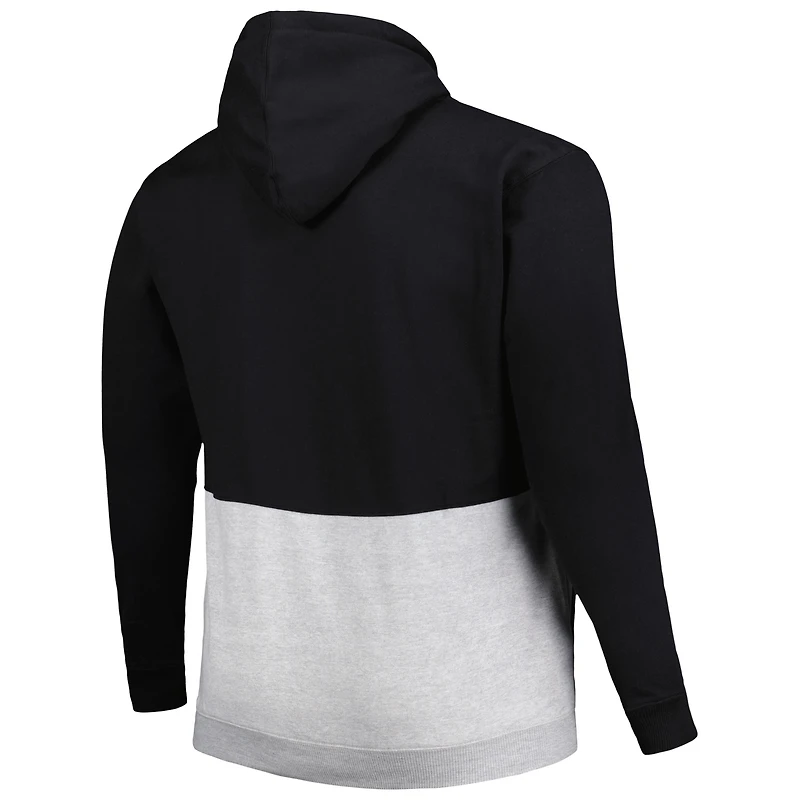 Sweat à capuche demi-zip en polaire Big & Tall San Francisco Giants noir/blanc pour homme