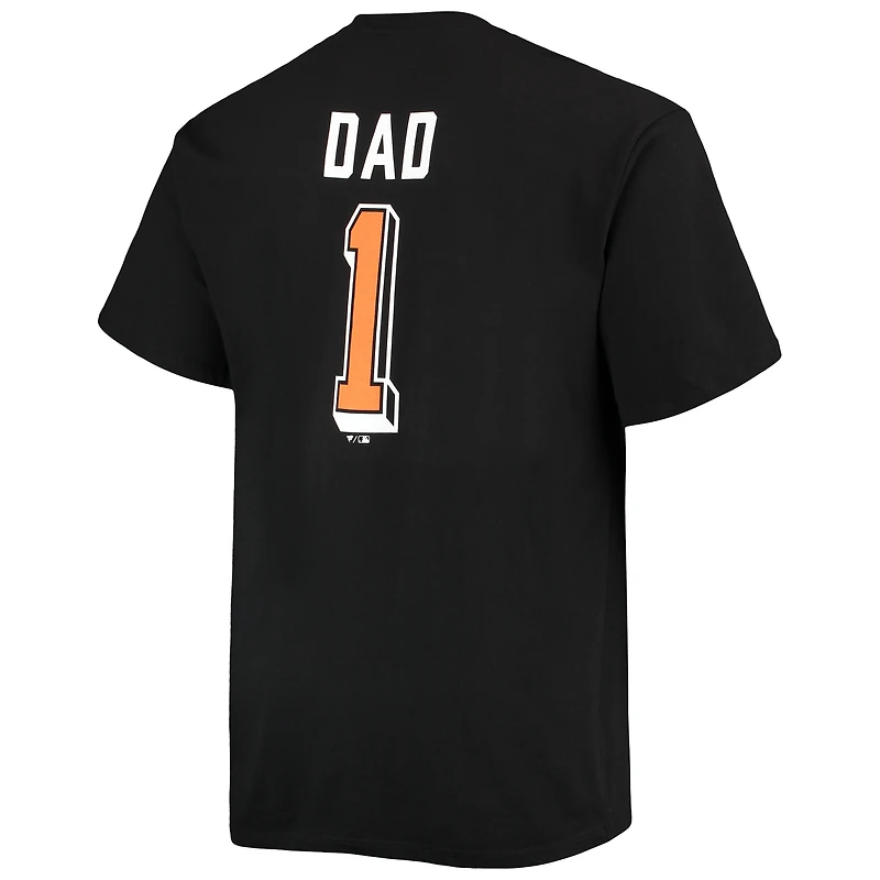 Men's Black San Francisco Giants Big & Tall Father's Day #1 Dad T-Shirt