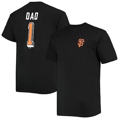 T-shirt noir pour homme San Francisco Giants Big & Tall Father's Day #1 Dad