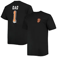 T-shirt noir pour homme San Francisco Giants Big & Tall Father's Day #1 Dad
