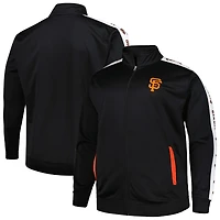 Veste de survêtement à fermeture éclair intégrale Big & Tall des Giants San Francisco noire pour homme