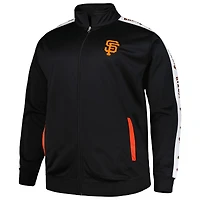 Veste de survêtement à fermeture éclair intégrale Big & Tall des Giants San Francisco noire pour homme