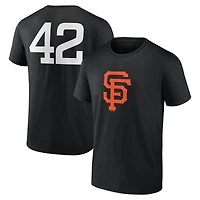 T-shirt noir pour homme avec nom et numéro Jackie Robinson Day des Giants de San Francisco