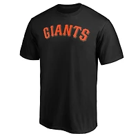 T-shirt noir pour homme avec logo officiel des Giants de San Francisco