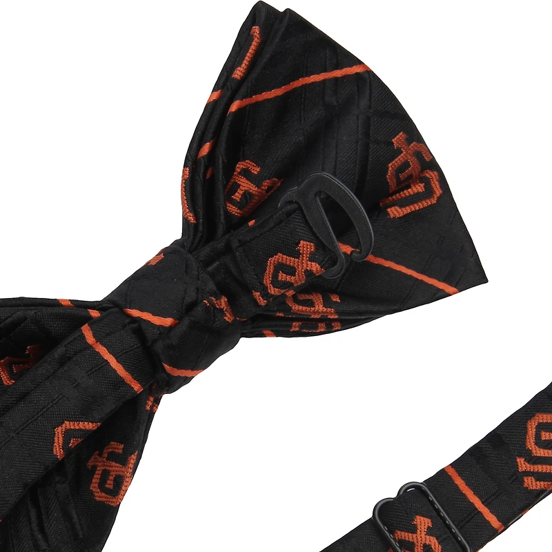 Nœud papillon Oxford noir pour homme, aux couleurs des Giants de San Francisco