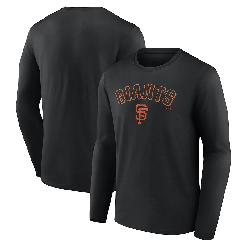 T-shirt noir à manches longues Team Lockup des Giants de San Francisco pour homme