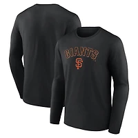 T-shirt noir à manches longues Team Lockup des Giants de San Francisco pour homme