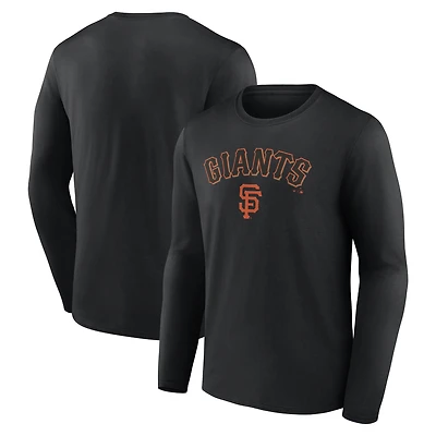 Men's  Black San Francisco Giants Team Lockup Long Sleeve T-Shirt
